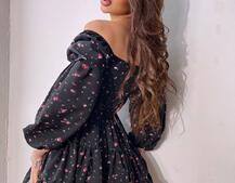 Сукня міні з квітковим принтом  | PUSHKA SHOP