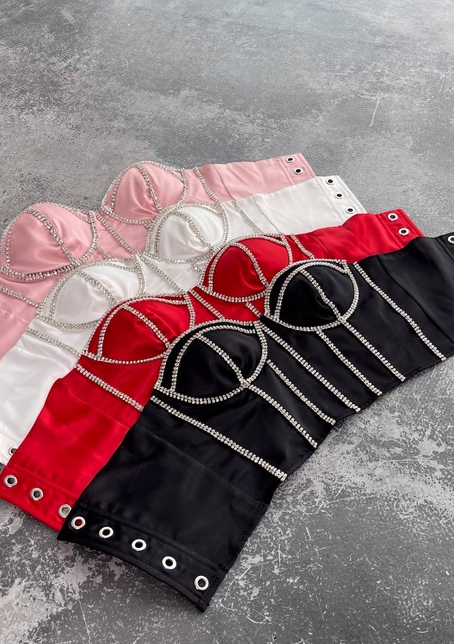 корсет декорований стразами | PUSHKA SHOP