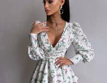 Сукня міні з пишною спідницею та драпіруванням на талії | PUSHKA SHOP