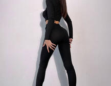 Костюм:  легінси та топ з шнурівкою зі страз | PUSHKA SHOP