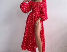 Сукня міді з розрізом на спідниці  | PUSHKA SHOP