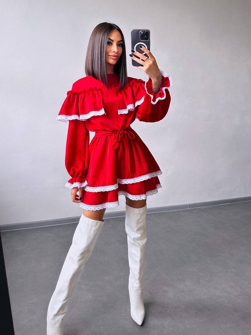 Сукня декорована мереживом Сукня декорована мереживом | PUSHKA SHOP