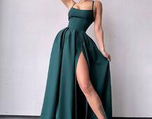 Сукня максі  зі шнурівкою на спинці | PUSHKA SHOP