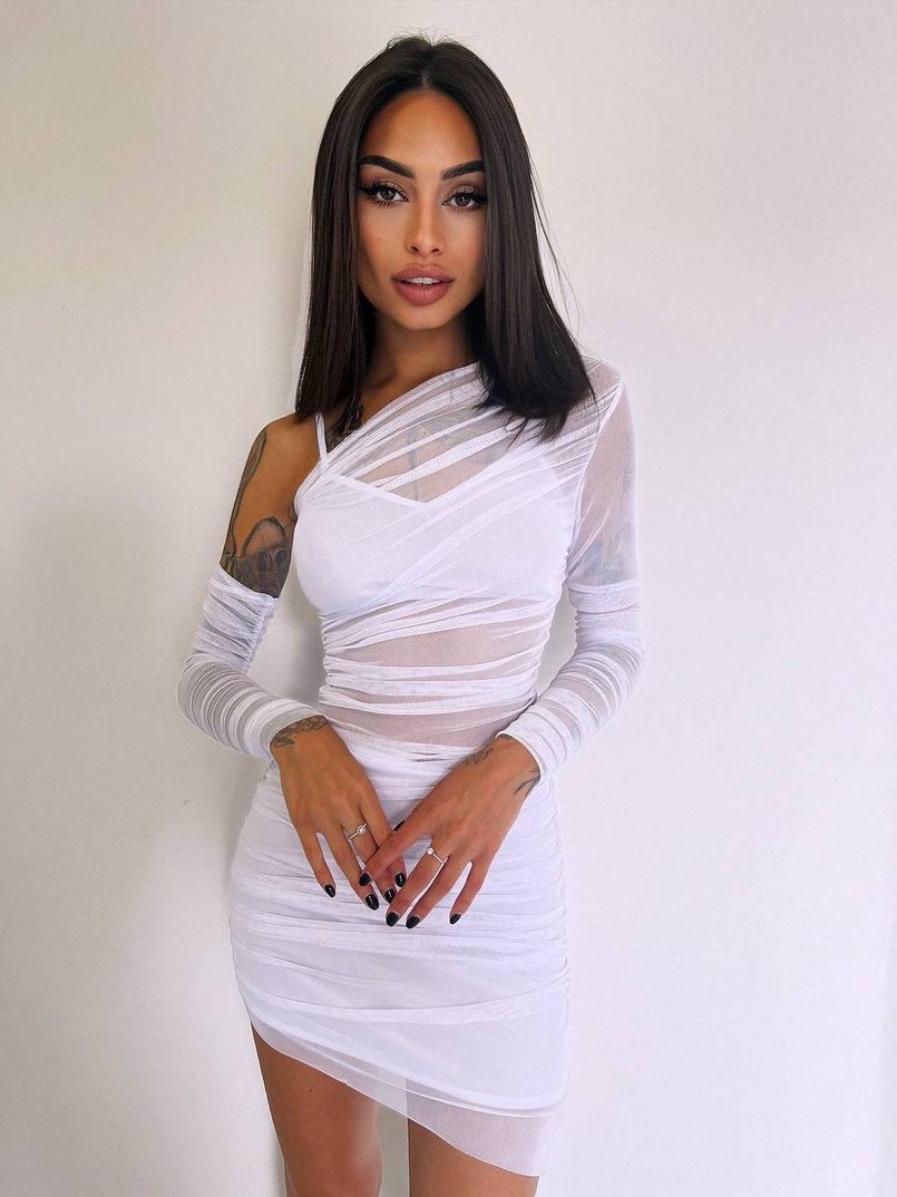 Міні сукня з драпіруванням   | PUSHKA SHOP