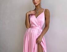 Атласна сукня максі  | PUSHKA SHOP