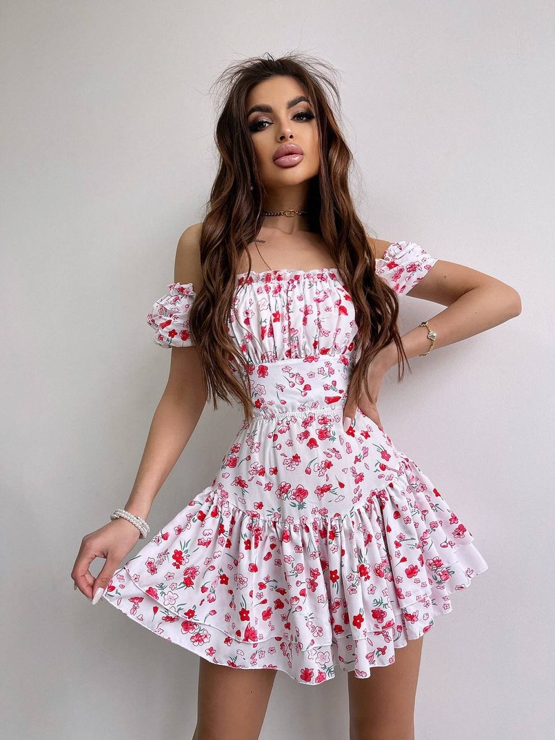 Сукня- міні у квітковий принт Сукня- міні у квітковий принт | PUSHKA SHOP