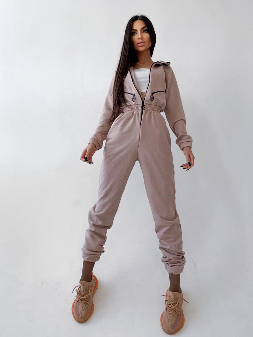 Приталенный комбинезон на молнии  Приталенный комбинезон на молнии  | PUSHKA SHOP