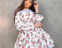 Платье со съёмным воротничком и подъюбником Платье со съёмным воротничком и подъюбником | PUSHKA SHOP