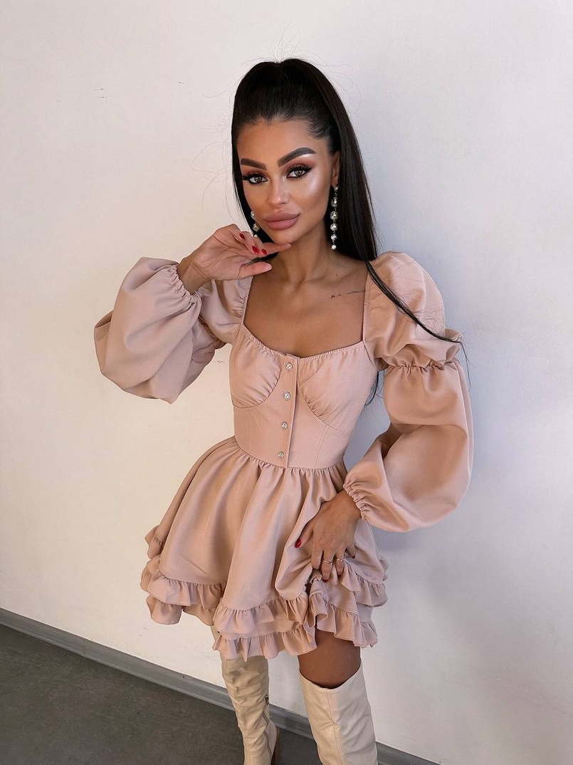 Лялькова сукня з пишною спідницею та корсетним верхом  Лялькова сукня з пишною спідницею та корсетним верхом  | PUSHKA SHOP