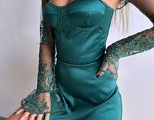 Атласна корсетна сукня-бюстьє + мереживне болеро | PUSHKA SHOP