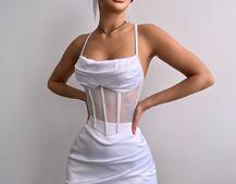 Комплект: корсет, декорований стразами + спідниця міні з драпіруванням   Комплект: корсет, декорований стразами + спідниця міні з драпіруванням   | PUSHKA SHOP