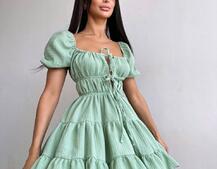 Муслінова сукня з рюшами   | PUSHKA SHOP