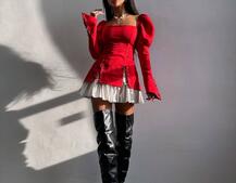 Сукня з об'ємними рукавами + спідниця з воланами Сукня з об'ємними рукавами + спідниця з воланами | PUSHKA SHOP