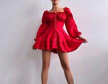 Сукня з воланами на ґудзиках  | PUSHKA SHOP