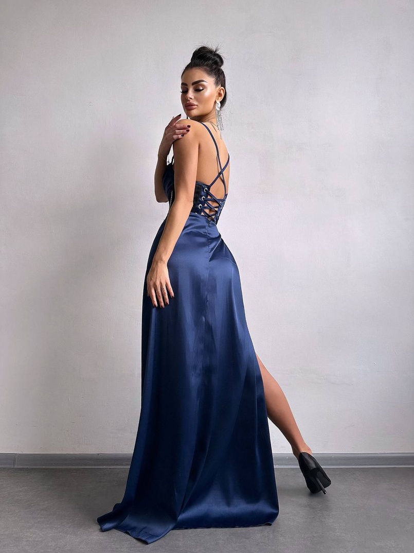 Комплект: корсет, декорований стразами + спідниця максі з драпіруванням Комплект: корсет, декорований стразами + спідниця максі з драпіруванням | PUSHKA SHOP