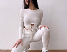 Трикотажний комплект: корсетний топ + легінси | PUSHKA SHOP