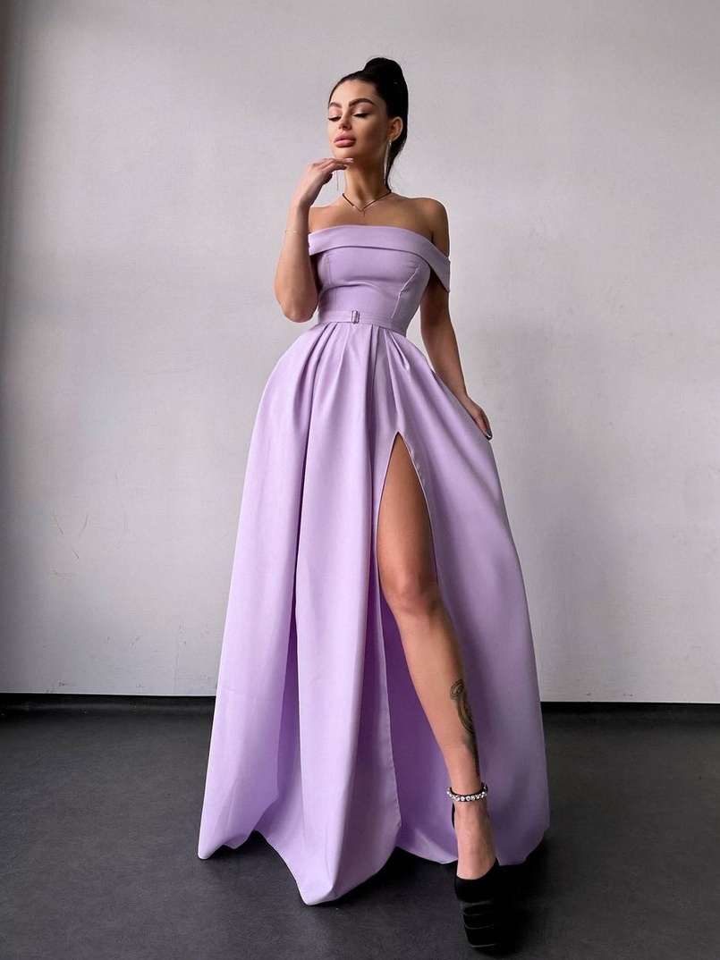 Сукня максі з відкритими плечима  | PUSHKA SHOP