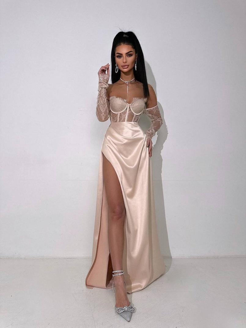 Комплект: мереживний корсет  +  спідниця максі   | PUSHKA SHOP