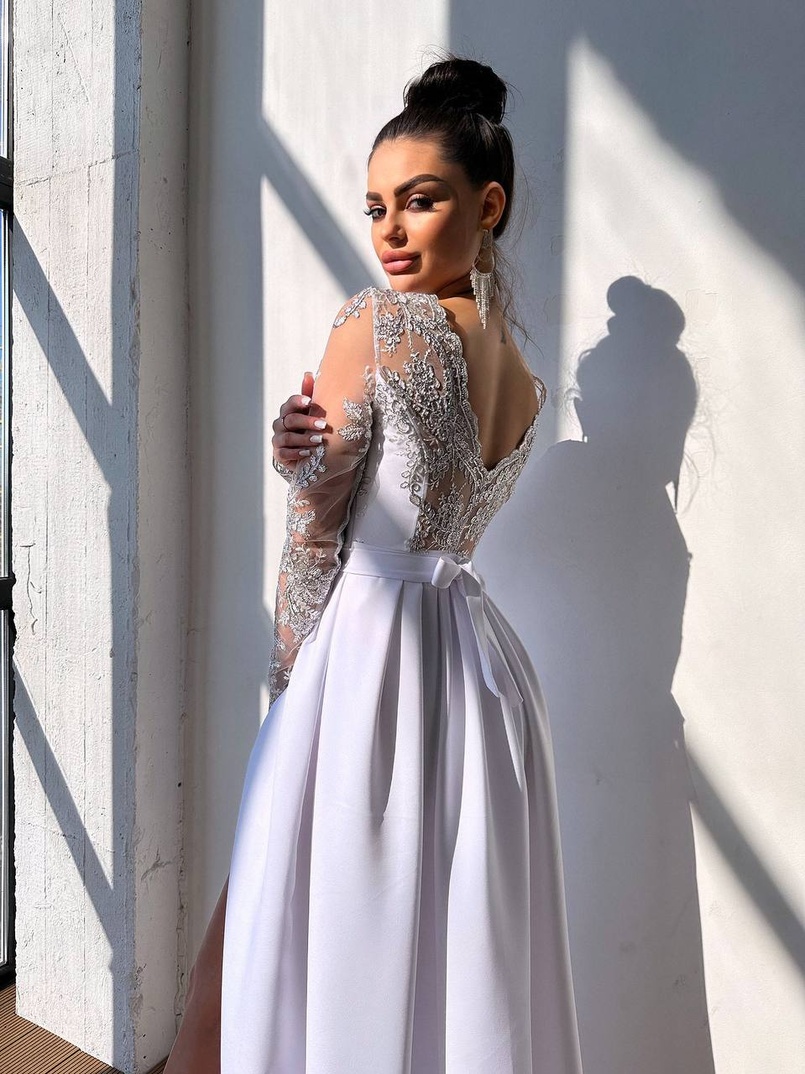 Сукня максі з мереживом  | PUSHKA SHOP