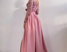 Платье макси с пайетками и разрезом на юбке  Платье макси с пайетками и разрезом на юбке  | PUSHKA SHOP