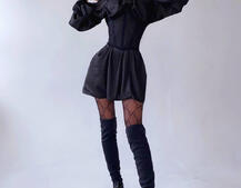 Комплект: шелковое платье на завязках с прозрачным бельевым корсетом на шнуровке Комплект: шелковое платье на завязках с прозрачным бельевым корсетом на шнуровке | PUSHKA SHOP