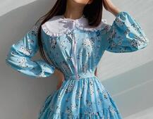 Платье со съёмным воротничком и подъюбником   | PUSHKA SHOP