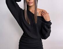 Сукня міні із теплого трикотажу Сукня міні із теплого трикотажу | PUSHKA SHOP