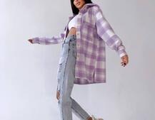 Кашемировая рубашка в клетку с капюшоном Кашемировая рубашка в клетку с капюшоном | PUSHKA SHOP