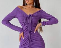 Платье-мини с затяжкой Платье-мини с затяжкой | PUSHKA SHOP