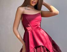 Атласна корсетна сукня  Атласна корсетна сукня  | PUSHKA SHOP