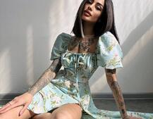 Сукня- міді з квітковим принтом Сукня- міді з квітковим принтом | PUSHKA SHOP