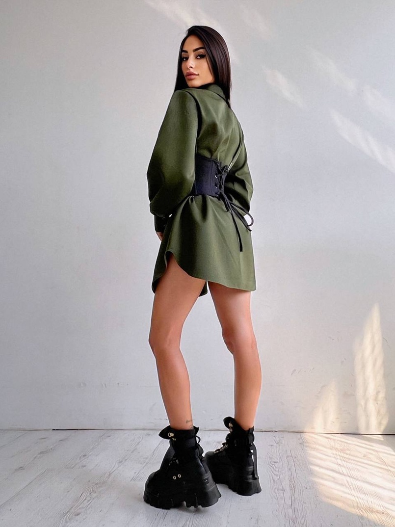 Приталена сорочка + корсет з блискавкою | PUSHKA SHOP