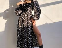 Улюблена сукня-міді зі шнурівкою на талії  Улюблена сукня-міді зі шнурівкою на талії  | PUSHKA SHOP