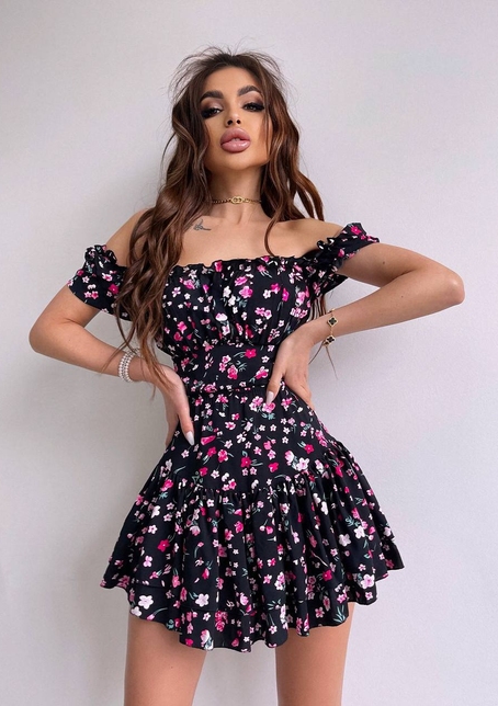 Сукня- міні у квітковий принт | PUSHKA SHOP