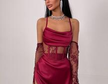 Комплект: корсет+ рукавички + спідниця максі | PUSHKA SHOP