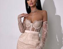 Мереживний комплект: корсет + спідниця   | PUSHKA SHOP