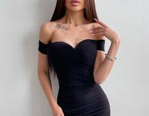 Трикотажное платье мини с чашечками с эффектом push up Трикотажное платье мини с чашечками с эффектом push up | PUSHKA SHOP