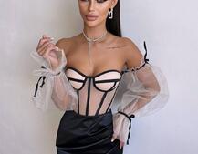 Атласний комплект: корсет + спідниця Атласний комплект: корсет + спідниця | PUSHKA SHOP