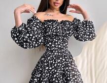 Квіткова сукня з воланами та шнуровкою по спинці Квіткова сукня з воланами та шнуровкою по спинці | PUSHKA SHOP