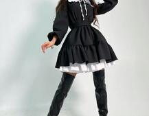 Платье со съёмным воротничком и подъюбником   Платье со съёмным воротничком и подъюбником   | PUSHKA SHOP