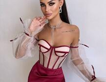 Атласний комплект: корсет + спідниця Атласний комплект: корсет + спідниця | PUSHKA SHOP