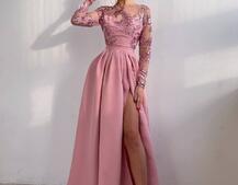 Платье макси с пайетками и разрезом на юбке  Платье макси с пайетками и разрезом на юбке  | PUSHKA SHOP