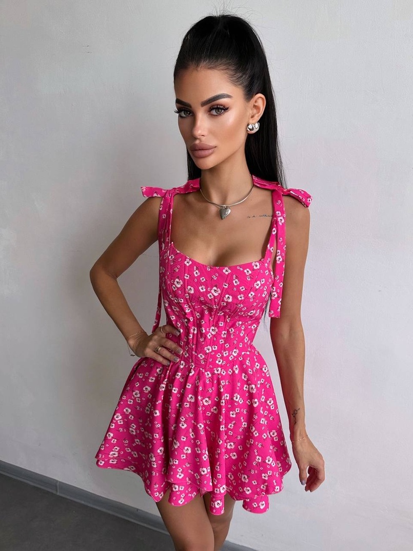 Корсетна сукня з подвійною спідницею  | PUSHKA SHOP