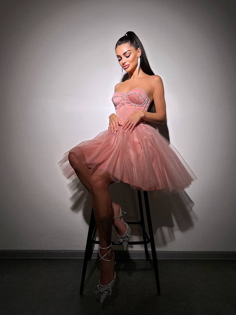 Комплект: корсет, декорований стразами  +  пишна фатинова спідниця | PUSHKA SHOP