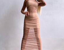 Сукня міді з драпіруванням   | PUSHKA SHOP