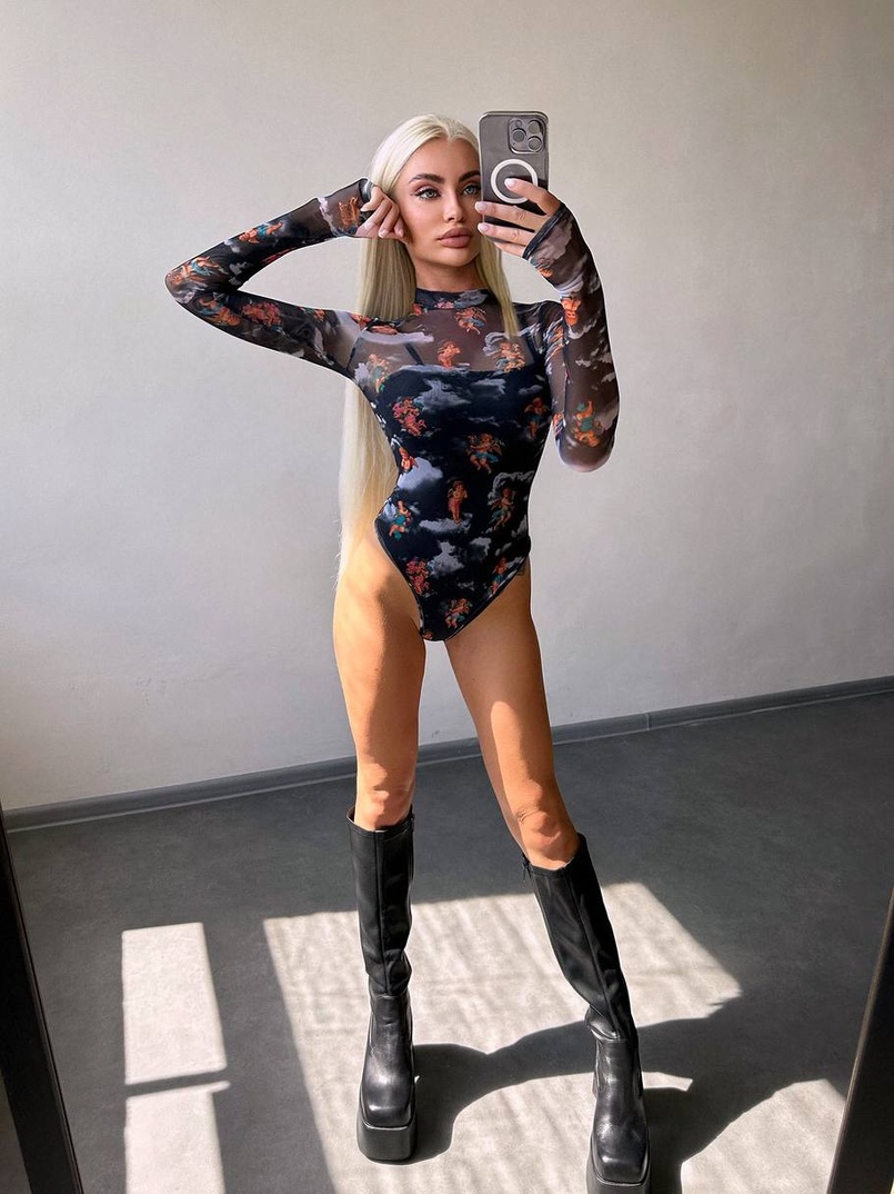 Боді з принтом   | PUSHKA SHOP