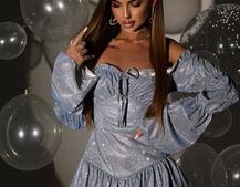 Сукня із пишною спідницею та воланами  | PUSHKA SHOP