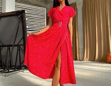 Платье-миди в горошек Платье-миди в горошек | PUSHKA SHOP