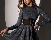 Блискуча корсетна сукня з пишною спідницею | PUSHKA SHOP