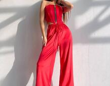 Велюровий комплект трійка: кофта + корсет на блискавці+ штани | PUSHKA SHOP